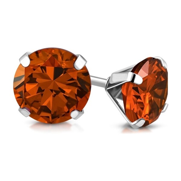 CITY STORM Dámske náušnice s brúseným očkom z ocele -oranžové 66853547