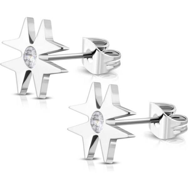 CITY STORM Náušnice z chirurgickej ocele maltézsky kríž s očkom 66853727