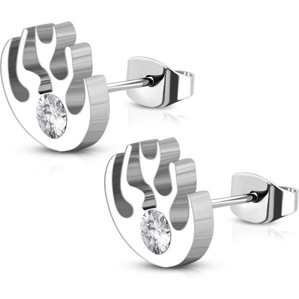 CITY STORM Náušnice v tvare plameňa z chirurgickej ocele Flame 66853687