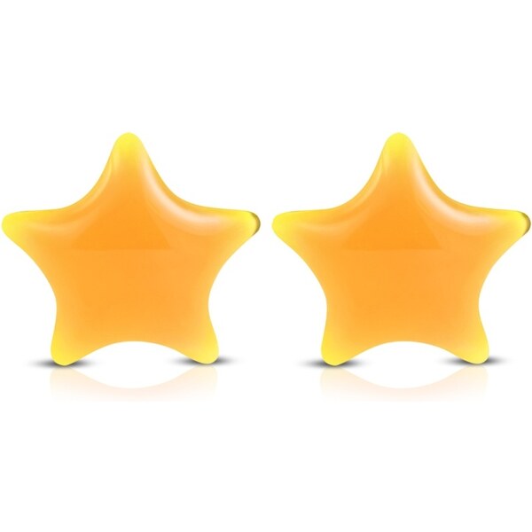 CITY STORM Dámske oceľové náušnice hviezdičky - oranžové 66853569