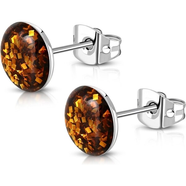 CITY STORM Náušnice z chirurgickej ocele Glitter - farba Topaz 66853712