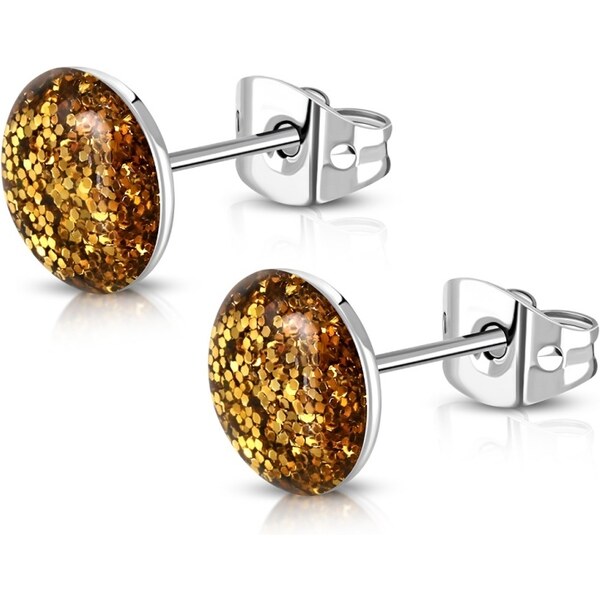 CITY STORM Náušnice z chirurgickej ocele Glitter - zlatá farba 66853722