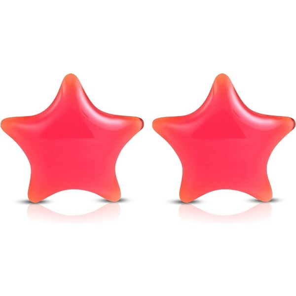 CITY STORM Dámske oceľové náušnice hviezdičky - ružové 66853570