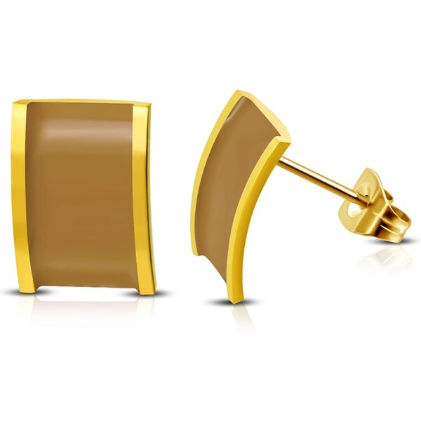 CITY STORM Dámske oceľové náušnice hnedé Rudy 66853567