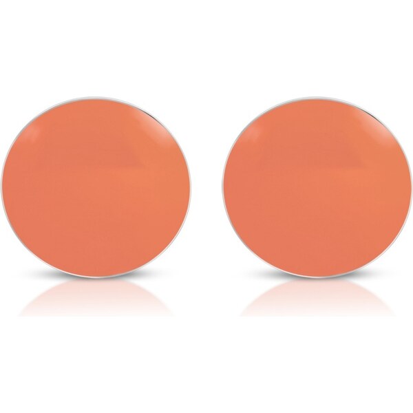 CITY STORM Náušnice okrúhle z ocele - oranžové 66853641