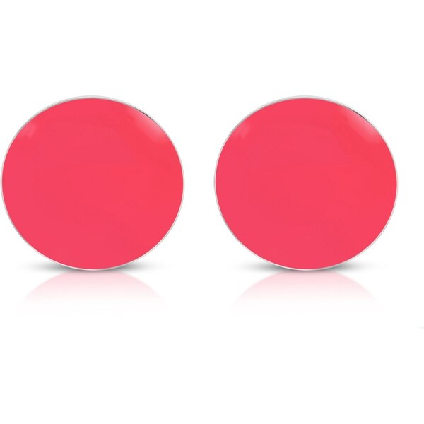 CITY STORM Náušnice okrúhle z ocele - ružové 66853642