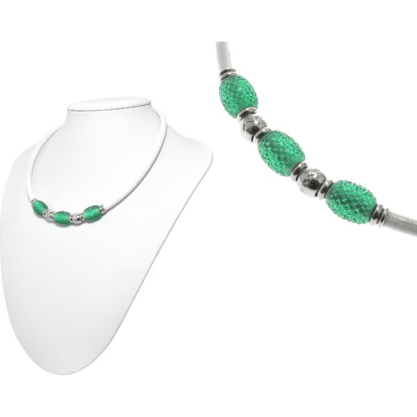 CITY STORM Dámsky náhrdelník bielo zelený 66888719