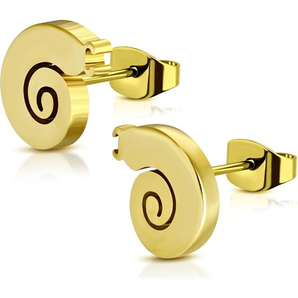 CITY STORM Náušnice v tvare slimáka v zlatej farbe 66853689