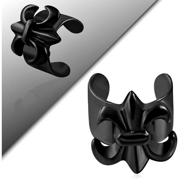 CITY STORM Náušnica - clip čierny kvet - 1ks 66853619