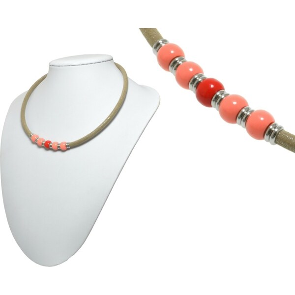 CITY STORM Dámsky náhrdelník hnedo oranžový 66888721