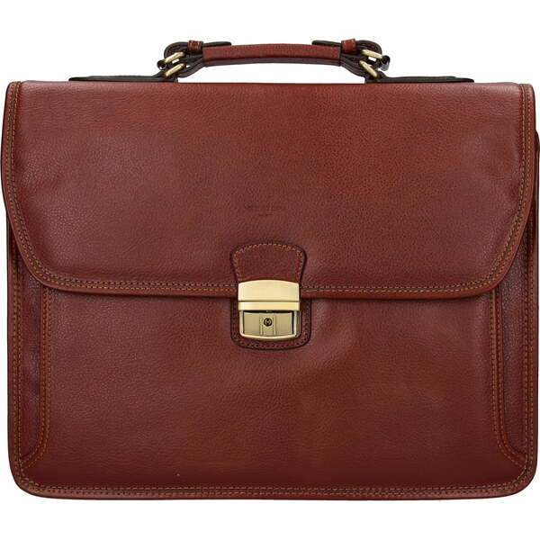 Celokožená pánska aktovka Hexagona Tiego - koňak 22152202