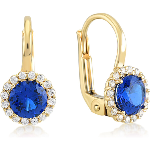 Lillian Vassago Zlaté náušnice s farebnými a čírymi zirkónmi LLV11 22000005