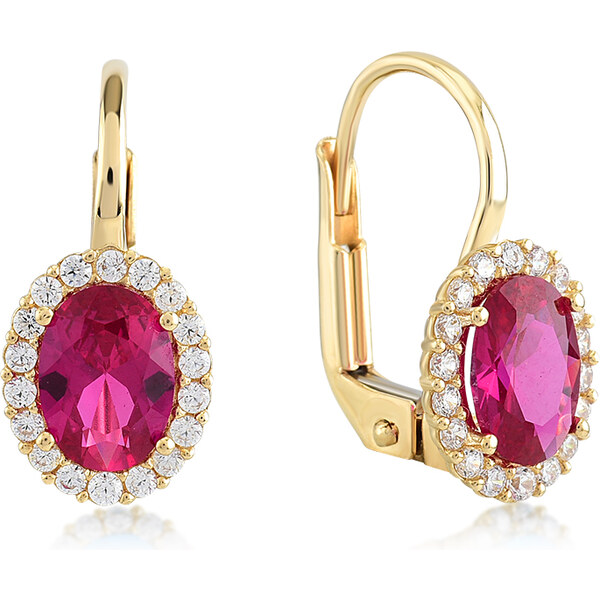 Lillian Vassago Patentové zlaté náušnice s farebnými a čírymi zirkónmi 22004613