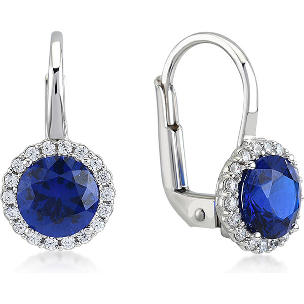 Lillian Vassago Zlaté patentové náušnice s farebnými a čírymi zirkónmi 58249620