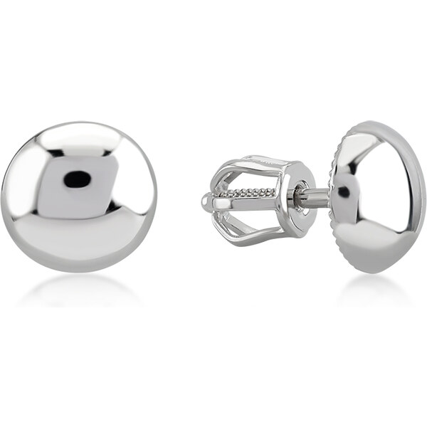 Lillian Vassago Polguľôčkové náušnice lekslé z bieleho zlata LLV11 22763149