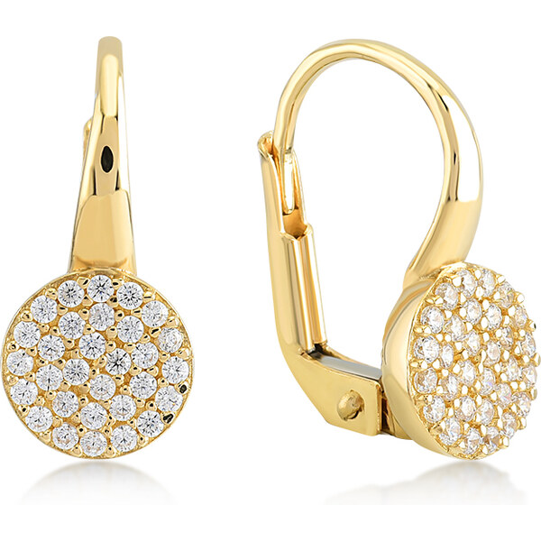 Lillian Vassago Zlaté zirkónové náušnice s klasickým zapínaním LLV11 22763154