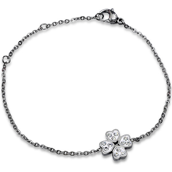 all4Silver Dámsky náramok štvorlístok M15087-A4S chirurgická oceľ 21333316