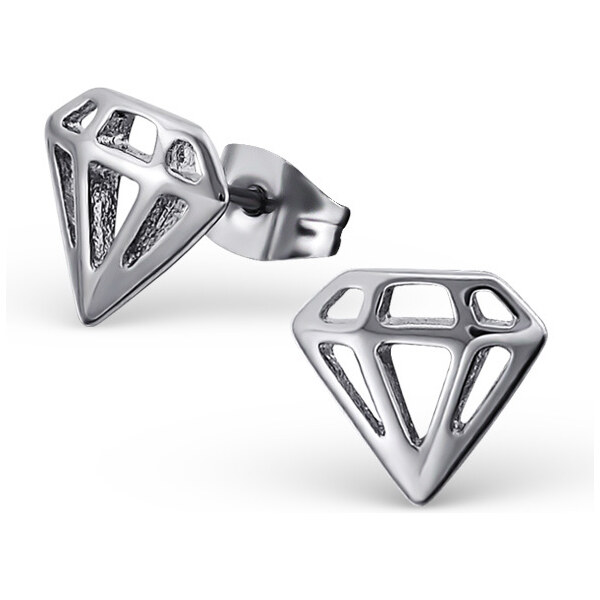 all4Silver Oceľové náušnice diamant M18490-A4S 21333322