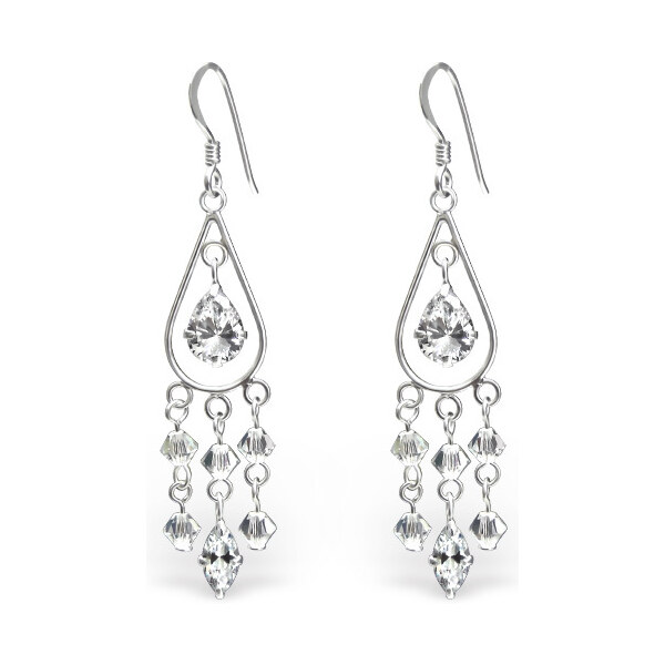 all4Silver Strieborné náušnice Kvapka M4601-A4S visiace 21333300