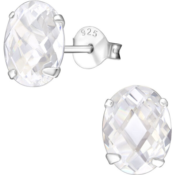 all4Silver Strieborné oválne náušnice M9791-A4S 21333307