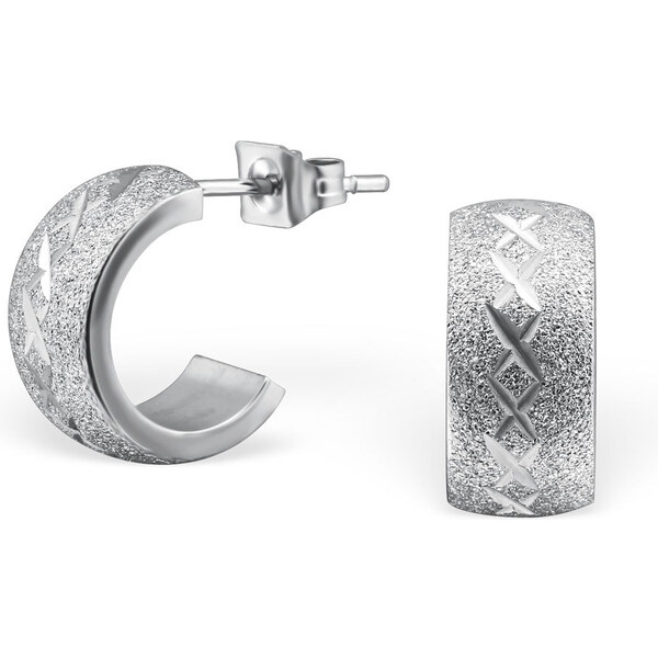 all4Silver Oceľové náušnice Piesok M26599 21333345