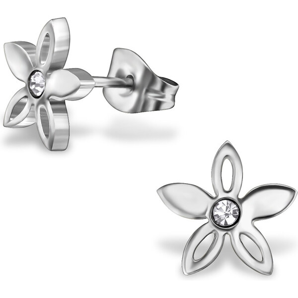 all4Silver Oceľové náušnice Kvet M30177-A4S 21333377