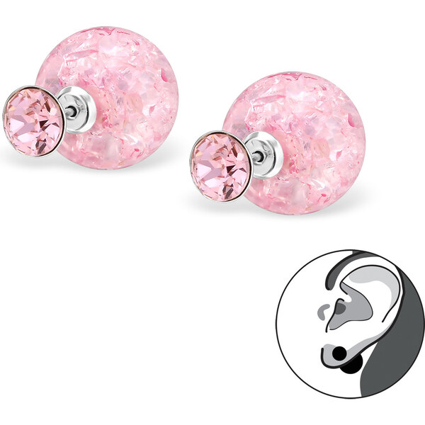 all4Silver Obojstranné strieborné náušnice M30840-A4S 21333379