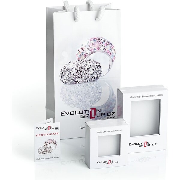 Evolution Group Strieborný prívesok s krištáľmi Swarovski biely 21333445