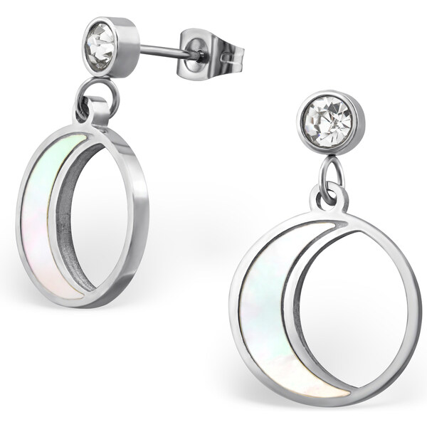 all4Silver Oceľové náušnice Mesiac M32969-A4S 21333400