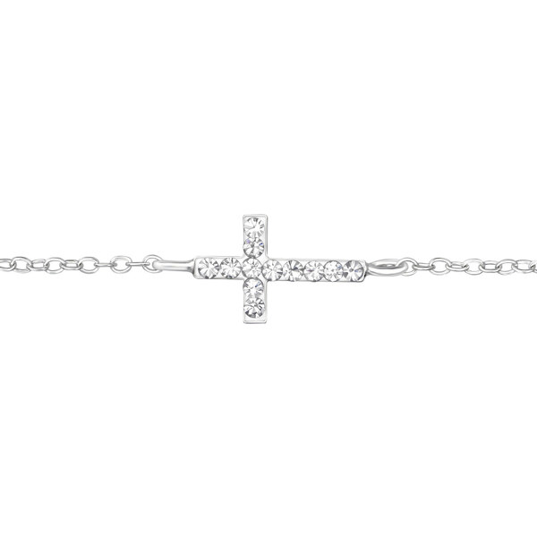 all4Silver Strieborný náramok kríž M35940-A4S 21333422
