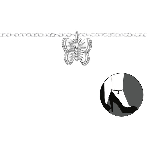 all4Silver Strieborná retiazka na nohu M36047-A4S 21333425