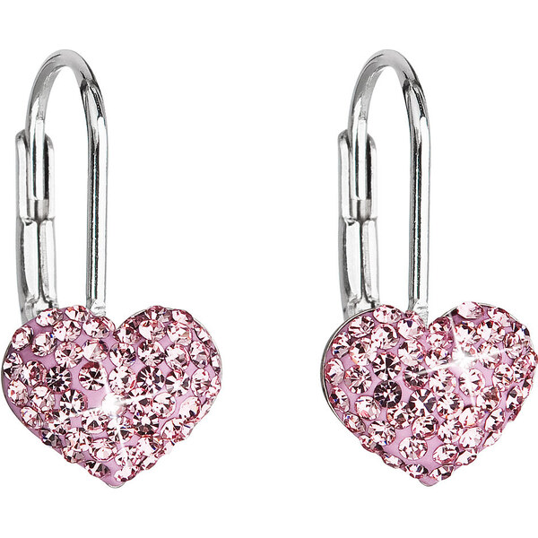 Evolution Group Strieborné náušnice visiace s krištálmi Swarovski 21333605
