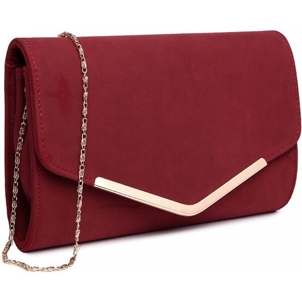 Matná červená dámska listová kabelka Miss Lulu 58463087