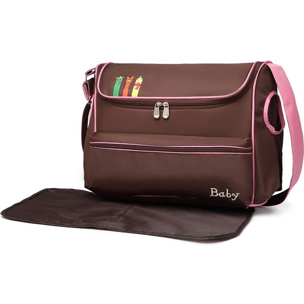 KONO Prebaľovacia taška s podložkou zvieratká hnedá 21334428