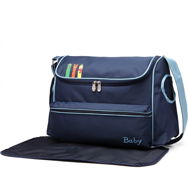 KONO Prebaľovacia taška s podložkou zvieratká modrá 21334431