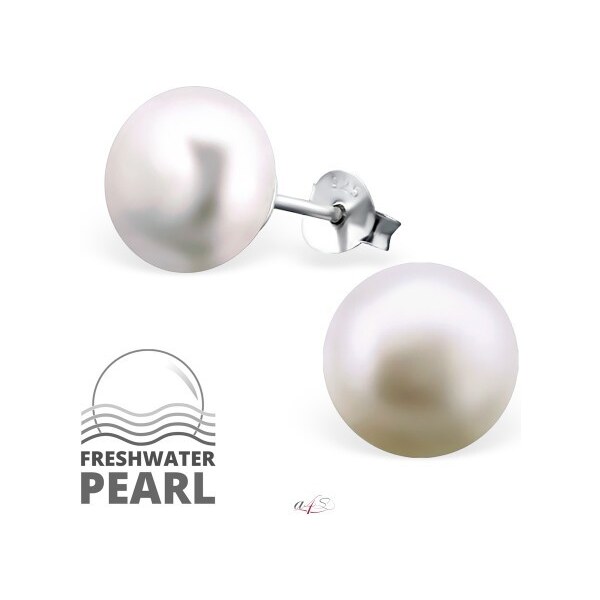 all4Silver Puzetové náušnice so sladkovodnou perlou M6980-A4S 21334548