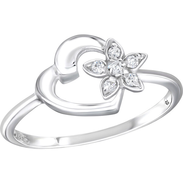 all4Silver Strieborný prsteň Srdce M18953-A4S 21334560