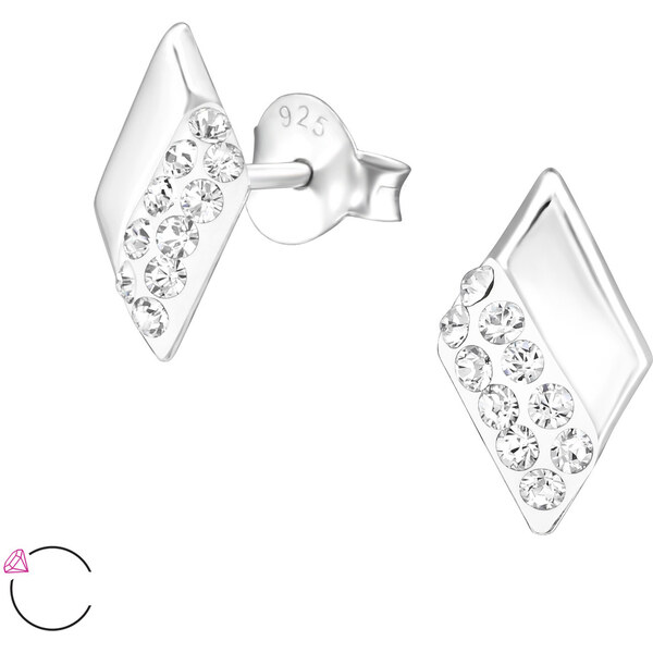 all4Silver Strieborné náušnice Kosoštvorec M32765-A4S 21334583