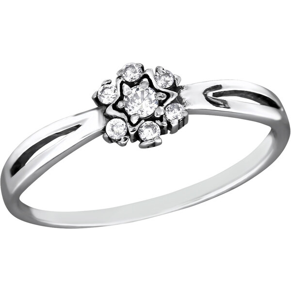all4Silver Strieborný prsteň Kvetina M28616-A4S 21334571