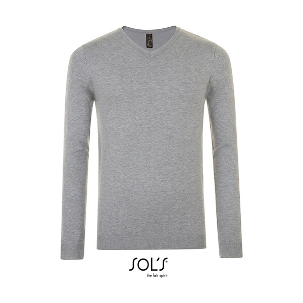 Pánsky pletený Slim fit pulóver do V Sols 62676288