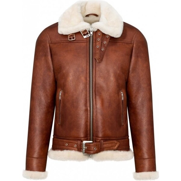 Sikora Pánska kožušinová bunda Liam - hnedá 27723928