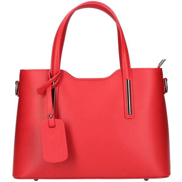 BORSE IN PELLE Kožená červená dámska kabelka do ruky Maila 15601983