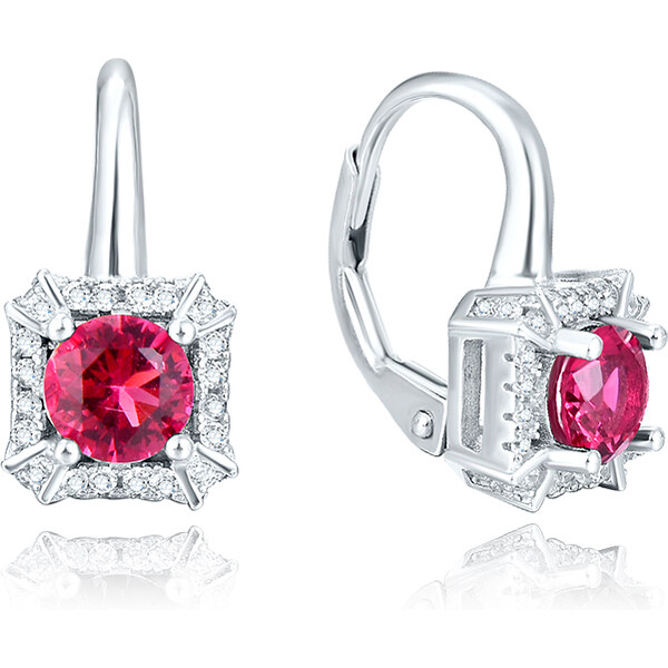 Olivie Strieborné náušnice RED 4854 21451992