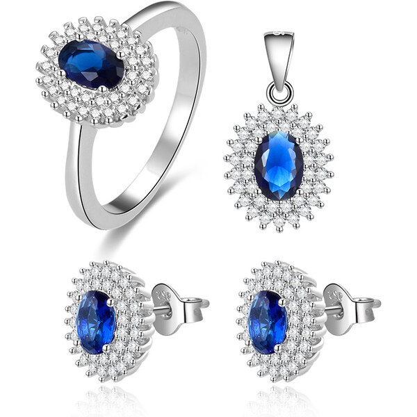 Olivie Strieborná sada šperkov SAFÍR 4868 21452006