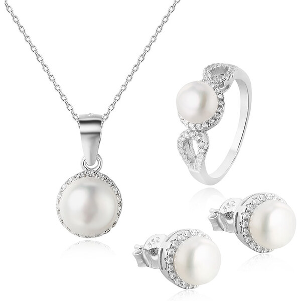Olivie Strieborná sada šperkov PERLY 4869 21452007