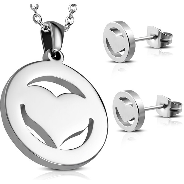 CITY STORM Set retiazka s príveskom a náušnice so srdiečkom 66889461