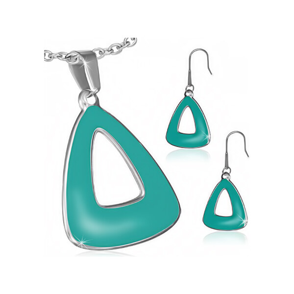 CITY STORM Set retiazka s príveskom a náušnic zelený 66889451