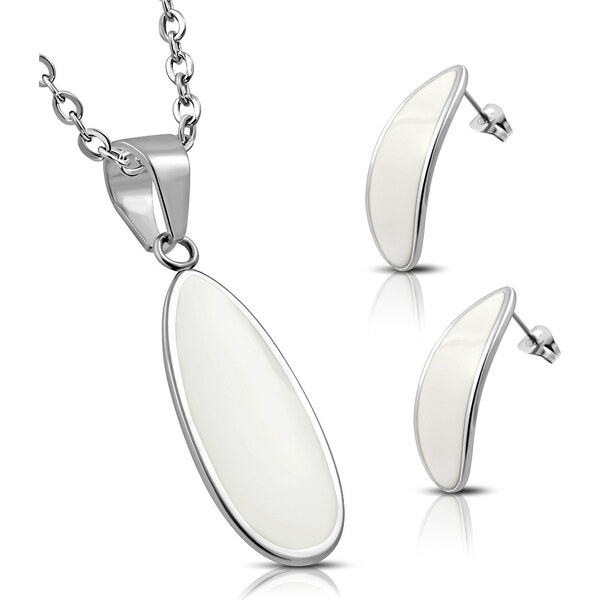 CITY STORM Set retiazka s príveskom a náušnice biely 66889453