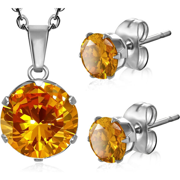 CITY STORM Set retiazka s príveskom a náušnic žltý 66889452