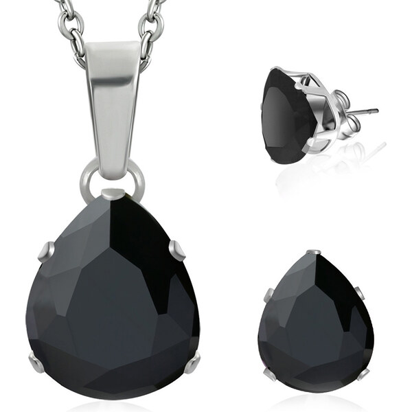 CITY STORM Set retiazka s príveskom a náušnice čierny 66889455